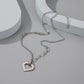 Retro jewelry personalized heart-shaped hollow simple letter lettering stainless steel cold short necklace