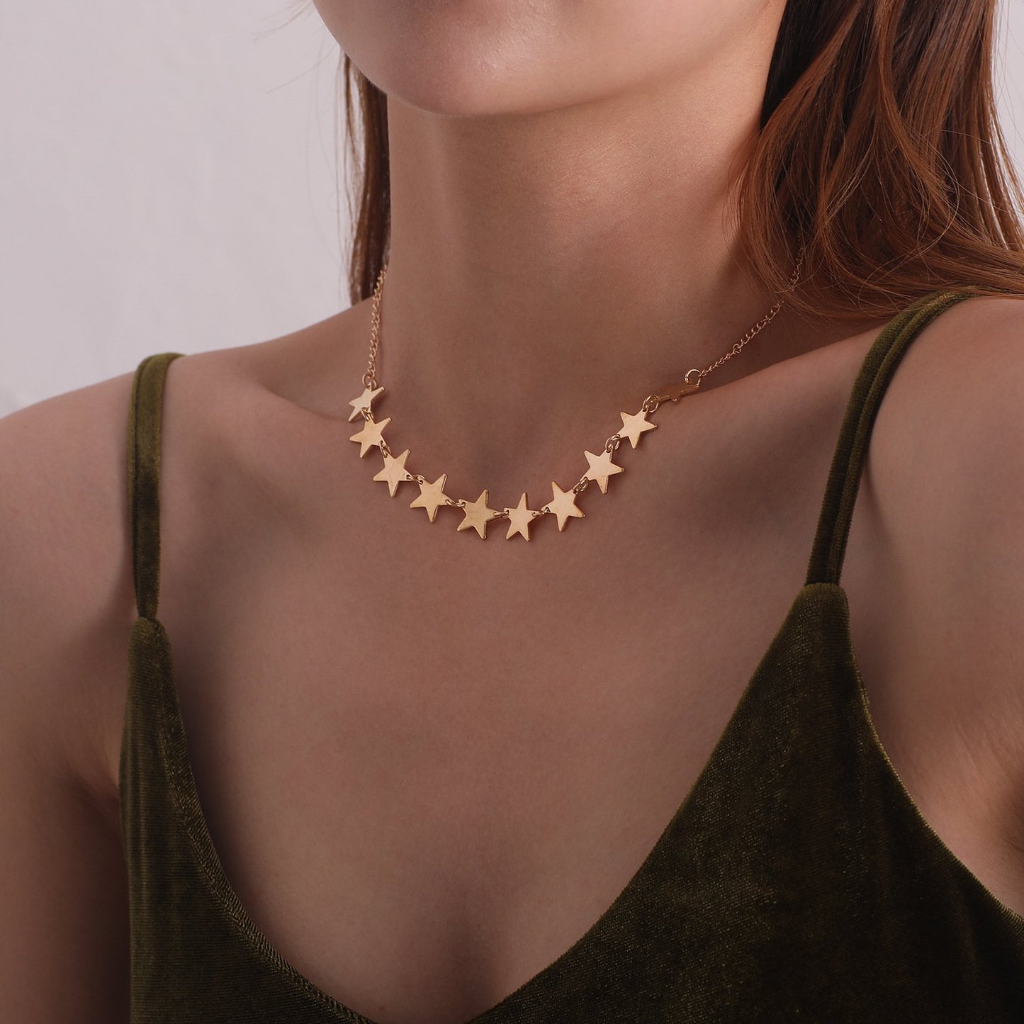 Jewelry Alloy Pentagram Short Necklace Necklace Women's Fashion Personality Star Pendant Necklace