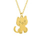 Dongdaemun Fashion Personality Titanium Steel Necklace Female Cute Kitten Girl Pendant Simple Design Clavicle Chain