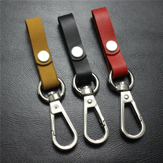 The first layer of cowhide multi-function key chain bag pendant car decoration supplies opening promotion gift custom detachable