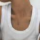 N9359 Fashion Beauty Girl Necklace Female Magic Wand Moon Glass Diamond Necklace Simple Geometric Necklace
