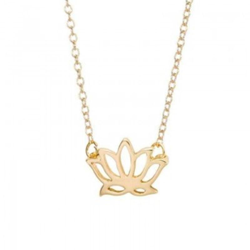 Fashion Jewelry Yoga Accessories Lotus Pendant Necklace