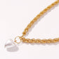 N7472 Thick Chain Baroque Pearl Necklace Cold and Explosive Style Net Red Necklace Simple Retro Necklace
