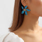 E1165 Fashion Alloy Drip Oil Flower Polka Dot Earrings Spring Summer Temperament Colorful Sweet Earrings
