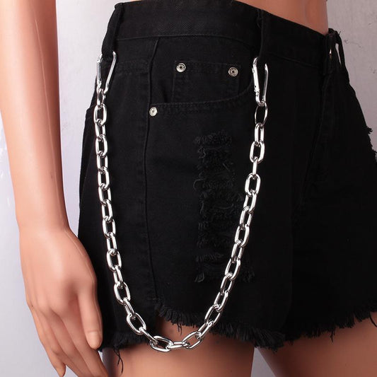 Punk fashion accessories men's and women's trendy hip-hop metal pants chain ins personality jeans chain