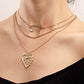 Jewelry love letter hollow exaggerated love necklace trend fashion clavicle chain necklace female