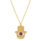 ZN89 Jewelry Copper-plated Creative Devil's Eye Palm Necklace Hip Hop Personality Geometric Necklace