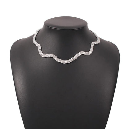 N8141 Explosive Necklace Female Claw Chain Diamond Temperament Simple Clavicle Chain Geometric Irregular Creative Necklace