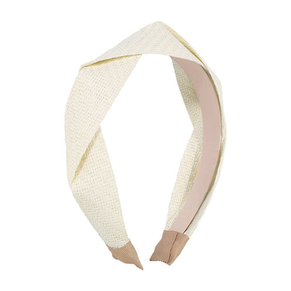 F484 Ethnic Hair Accessories Rhombus Cross Straw Fashion Headband Net Red Twist Braid Mori Headband Female