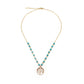 Simple White Tower Handmade Beaded Turquoise Lucky Tree Ladies Tassel Necklace