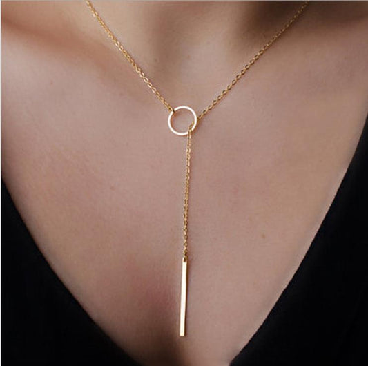 Jewelry Design Long Circle Metal Long Necklace Women's Sweater Chain