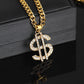 Hip-hop HIPHOP night exaggerated diamond dollar necklace dollar symbol pendant jewelry