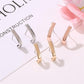 Temperament J letter earrings female fashion personality niche design metal geometric earrings earrings