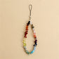 ins colorful gravel turquoise mobile phone chain hand-woven wire rope mobile phone lanyard mobile phone shell pendant pendant