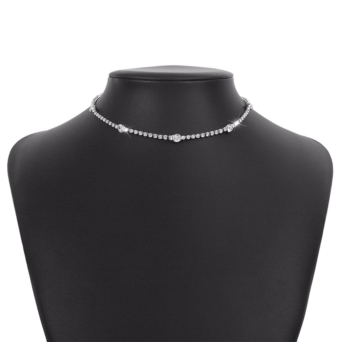 N1445 Minority Simple Temperament Claw Chain Necklace Ladies Clavicle Necklace Choker Rhinestone Light Luxury Necklace