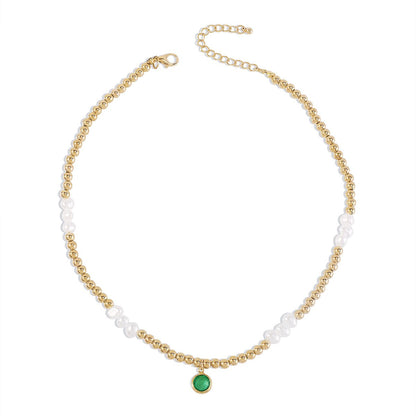 N154 Bohemian Ethnic Necklace CCB Beaded Leisure Vacation Necklace Simple Fashion Necklace Women