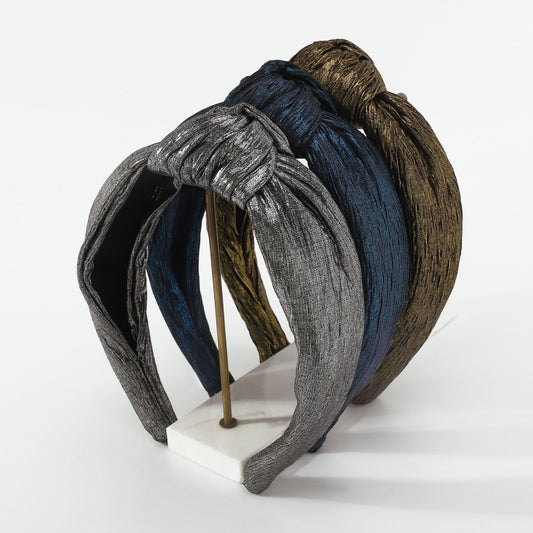 F473 Jewelry Knotted Fabric Simple Adult Headband Bright Silk Elegant Fragrance Fashion Headband