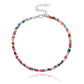 Jewelry 3mm Medium Color Beads Beach Anklet Women's Fashion Fashion Personality Foot Jewelry