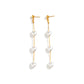 Jewelry Temperament Cold Millet Pearl Earrings Female Fashion Metal Chain Tassel Earrings