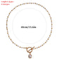 Jewelry Simple Pearl Chain OT Buckle Necklace Female Fashion Fairy Creative Design Female Necklace