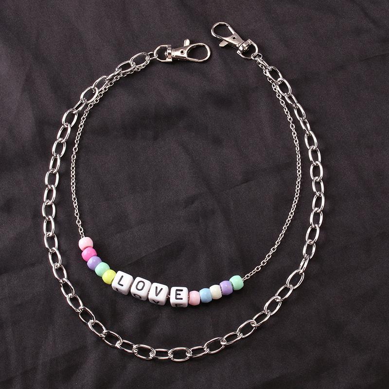 Jewelry Sexy Tassel Fruit Peach Heart Soft Pottery Pants Chain Double Chain Imitation Pearl Body Chain