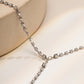 Jewelry street shot full of diamonds geometric tassel foot decoration simple and versatile double-layer claw chain thigh chain female