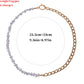 Jewelry Fashion OT Buckle Necklace Short Pearl Necklace Female Personality Plating Chain Chain Thick Chain Necklace