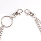 Hip-hop retro double-layer all-match peach heart pants chain ins trousers hanging chain decoration love accessories men and women tide