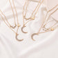 Double-layer star moon clavicle chain temperament diamond twelve constellation necklace ins net red accessories