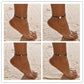 Accessories double-layer compass love arrow 8-character leather rope anklet female creative beach foot jewelry