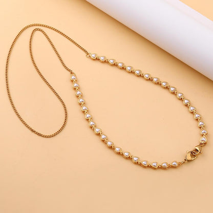 Mask anti-lost hanging chain fashion retro love pearl multi-purpose sweater chain mask glasses chain
