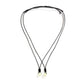 Jewelry Simple Double Layer Luminous Stone Pendant Necklace Women's Versatile Jade Line Adjustable Geometric Necklace