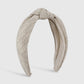 F4468 solid color geometric hair hoop wide edge knotted cotton and linen creative going out with high cranial top pressure hair head hoop