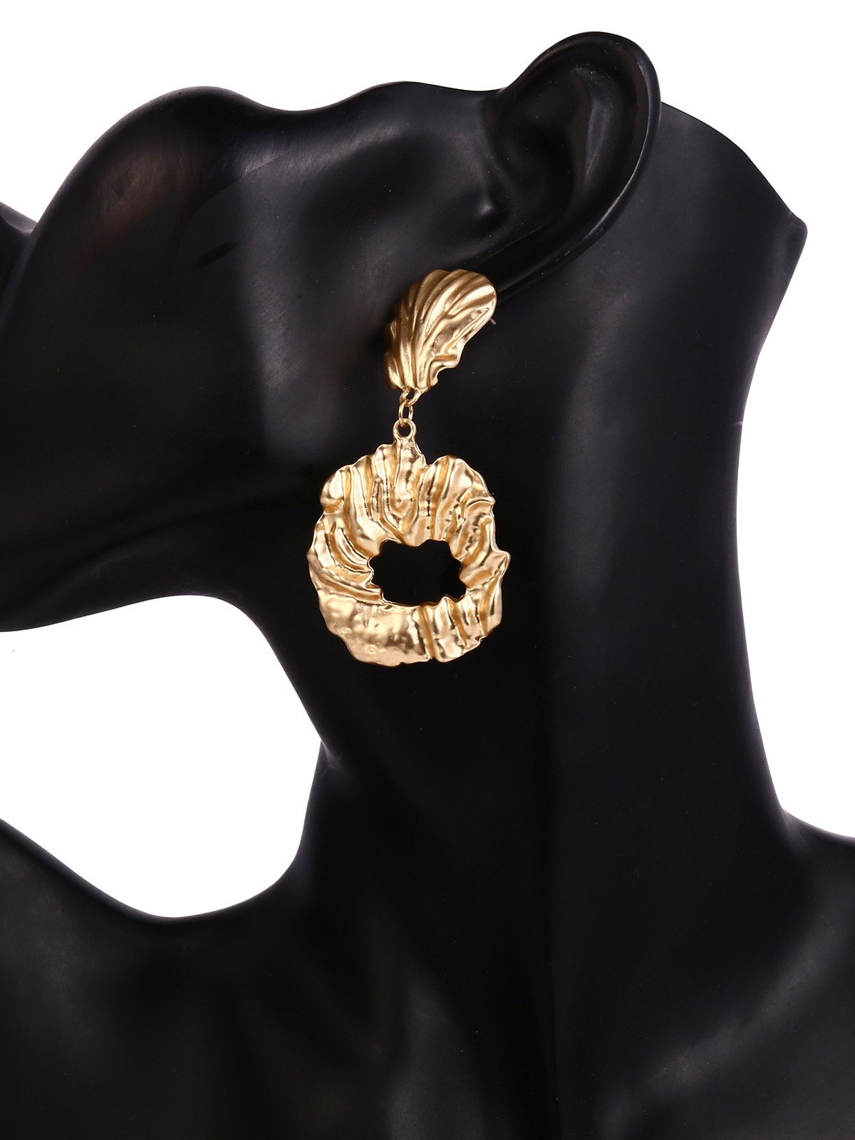 Jewelry Personality Exaggerated Creative Metal Shell Earrings Women's Geometric Irregular Stud Earrings Trend Earrings