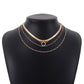 N1343 Retro multi-layer snake bone necklace circle micro-inlaid exaggerated hip-hop necklace niche simple necklace