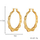 Metal bamboo big earrings ins natural texture high-end earrings trendy earrings