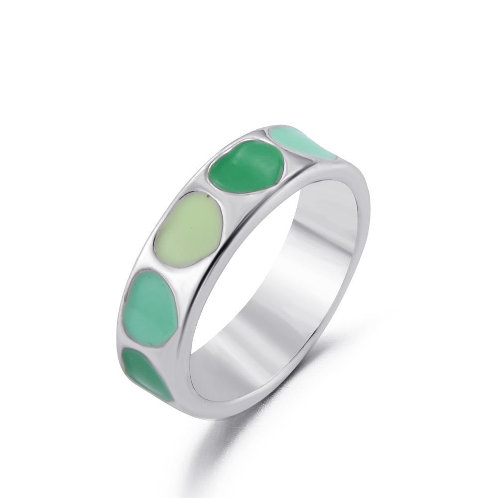 Ins simple cute flower love ring fashion fun smiley face ring metal index finger ring female