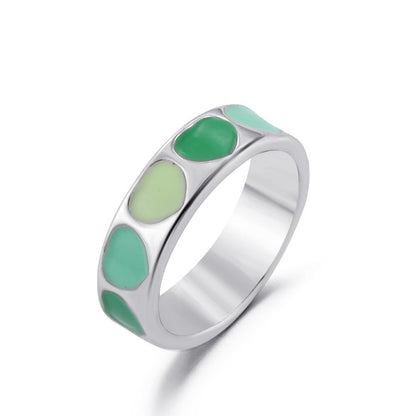 Ins simple cute flower love ring fashion fun smiley face ring metal index finger ring female