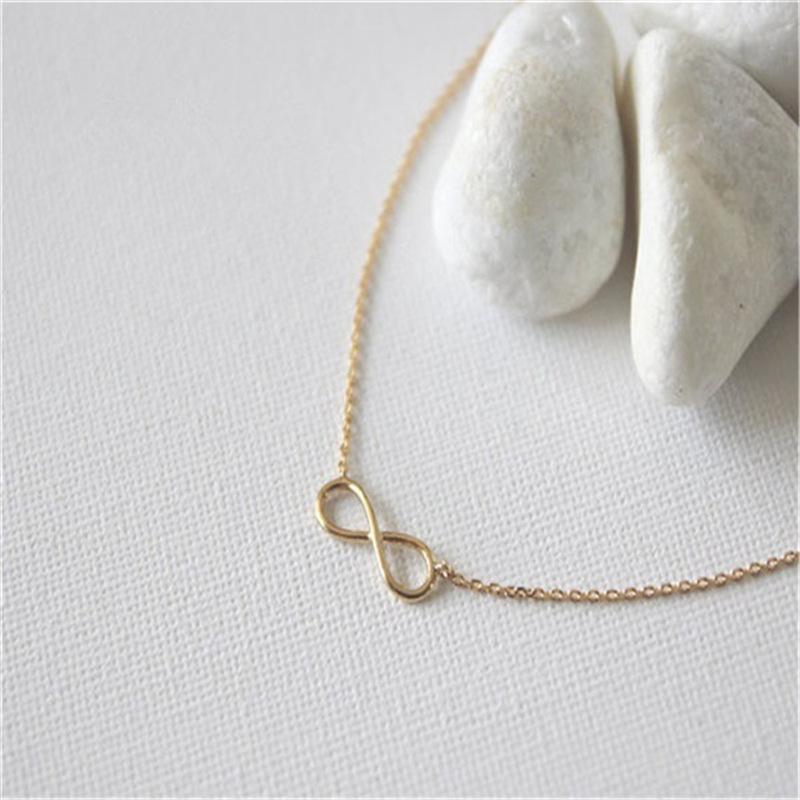 Jewelry Simple Lucky 8 Necklace Clavicle Chain Necklace Women