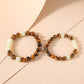 Trendy retro fashion couple suit luminous bracelet amber amber eye stone beaded magnet hand jewelry