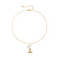 Jewelry simple and cold pearl fishtail necklace female niche all-match thin chain collarbone necklace
