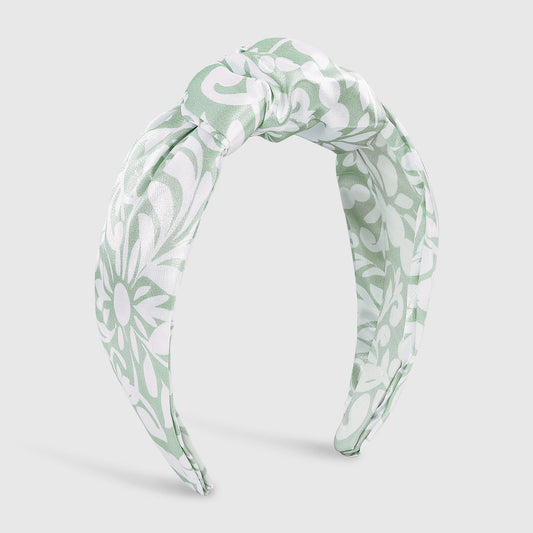 F4494 Fabric Fresh Knotted Sen Department Age Reducing Headband High Skull Top Geometric Fashion Retro Flower Headband