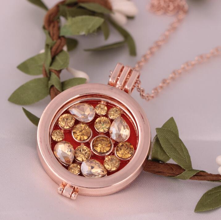 Jewelry necklace essential oil diffuser aromatherapy necklace alloy diamond long sweater chain