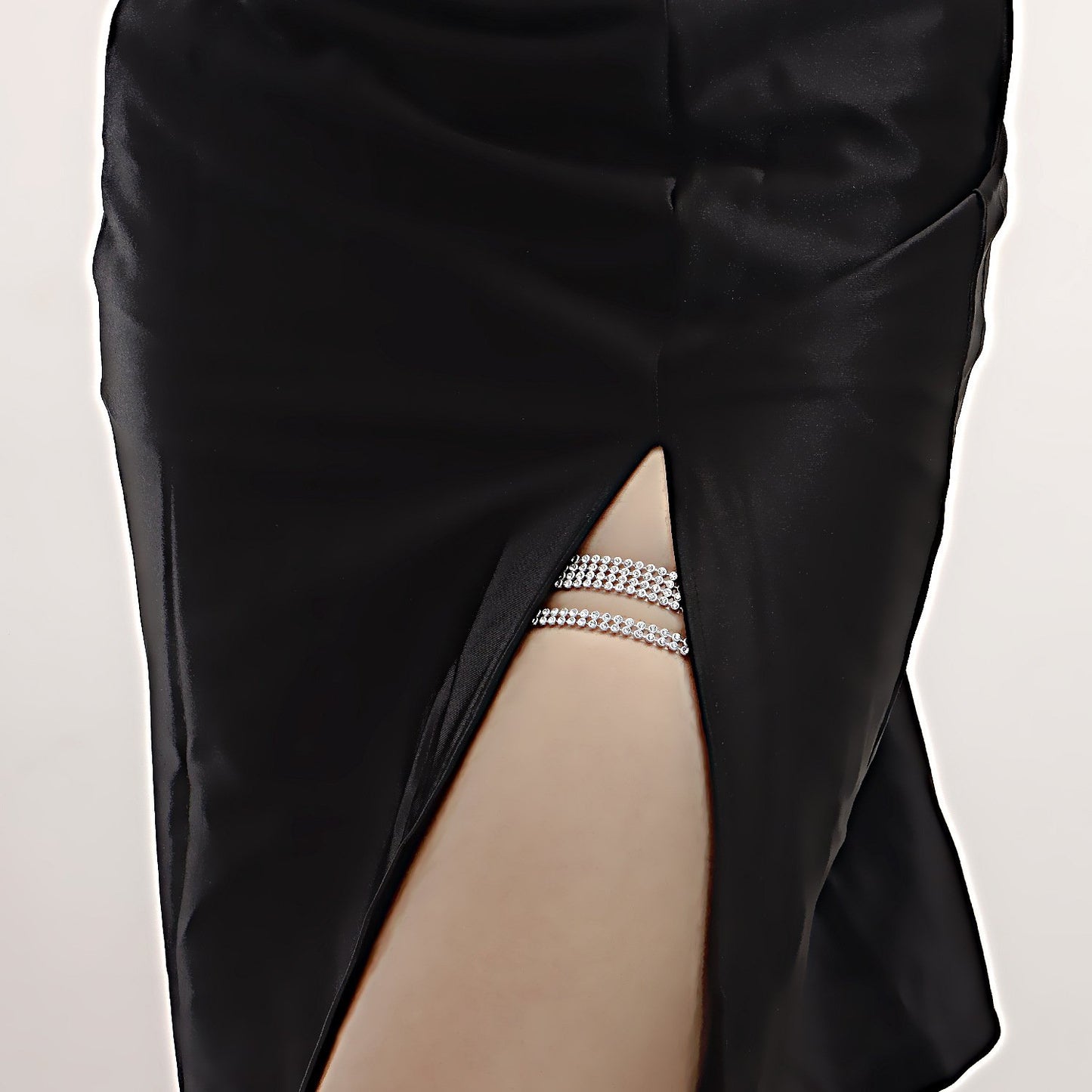 Explosive sexy adjustable glass diamond leg chain leg ring hot girl double layer full diamond leg body chain