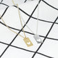 Jewelry Hollow Heart Shaped Geometric Cuboid Necklace Female Pendant Necklace Clavicle Chain