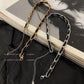 Hand-woven French retro necklace women's fashion fashion 18K titanium steel belt decorative chain skirt belt tide