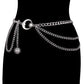 Fashion Jewelry Moon Multilayer Metal Chain Waist Chain Belt Hip Hop Punk Sun Moon Moon Body Chain
