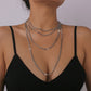 N1236 Sexy Long Claw Chain Rhinestone Light Luxury Geometric Necklace Night Bounce Di Modern Necklace
