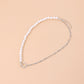 Jewelry fashion OT buckle AB style pearl necklace female hexagonal pearl handmade trend necklace