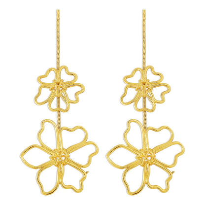 E1892 Jewelry ZA Metal Simple Personality Love Flower Earrings Creative Cold Earrings